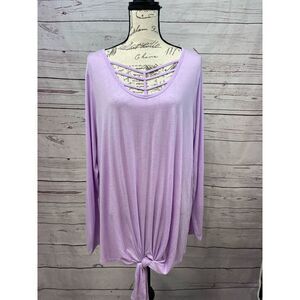 Boutique Plus 2x nwt‎ purple long sleeve shirt